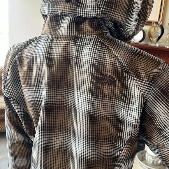 The North Face Morgan TNF Apex Brown Plaid Ski Snowboard Zippered Hooded Jacket - Picture 12 of 16